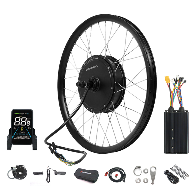 72v 3000w High Torque Hub Motor Electric Bike Kits with DFL11 Display