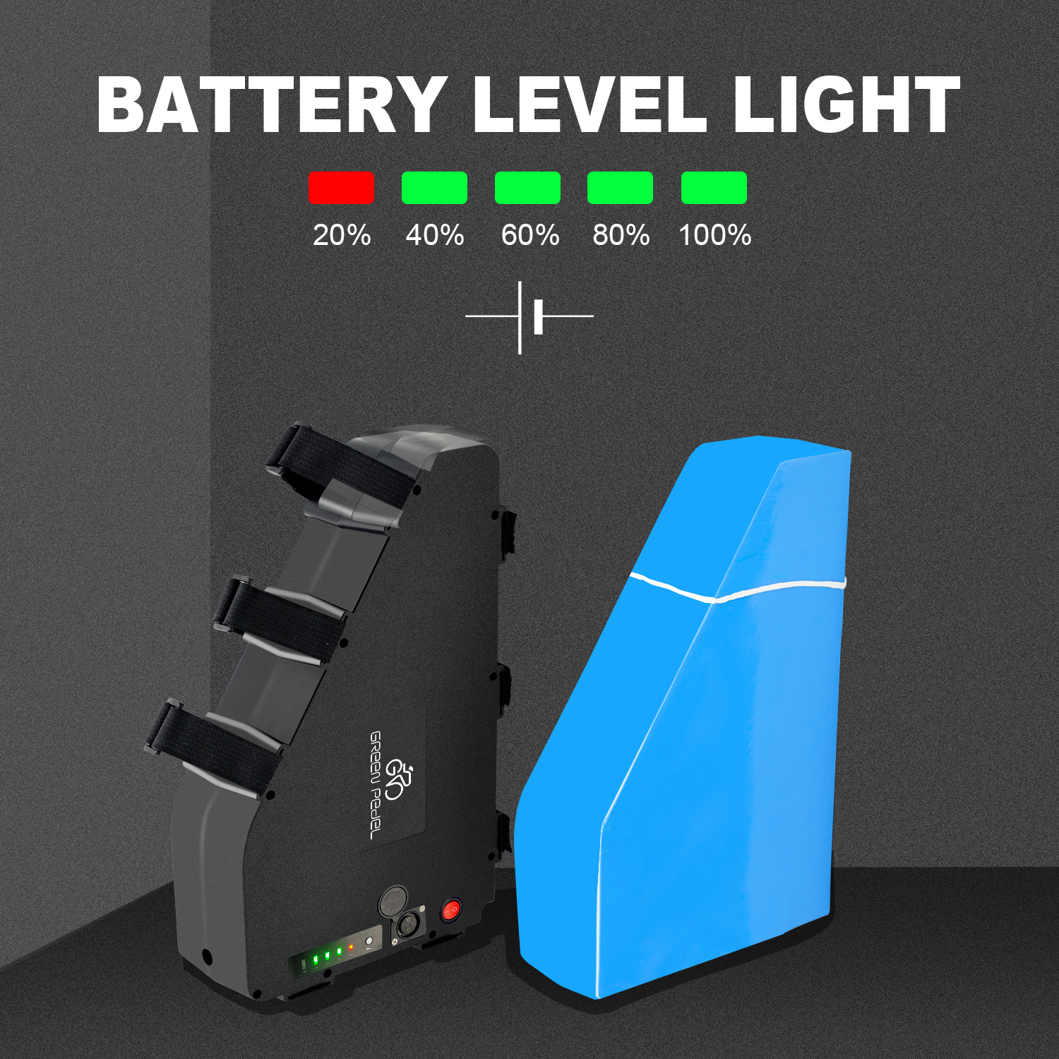 Greenpedel 48v 52v 60v 72v large capacity electric bicycle battery